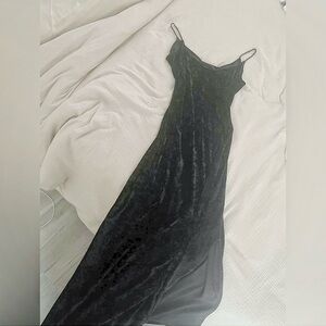 Vintage Victoria’s Secret VS Gold Label Crushed Velvet Maxi Dress